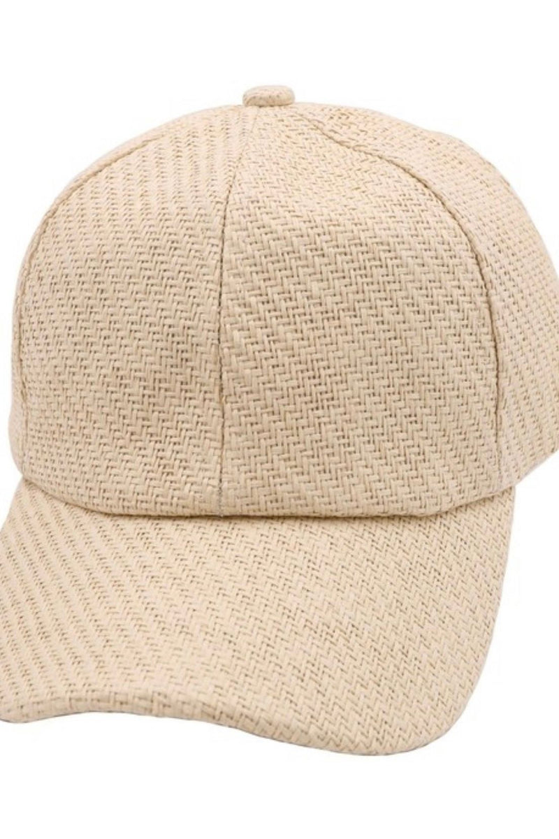 Woven straw cap
