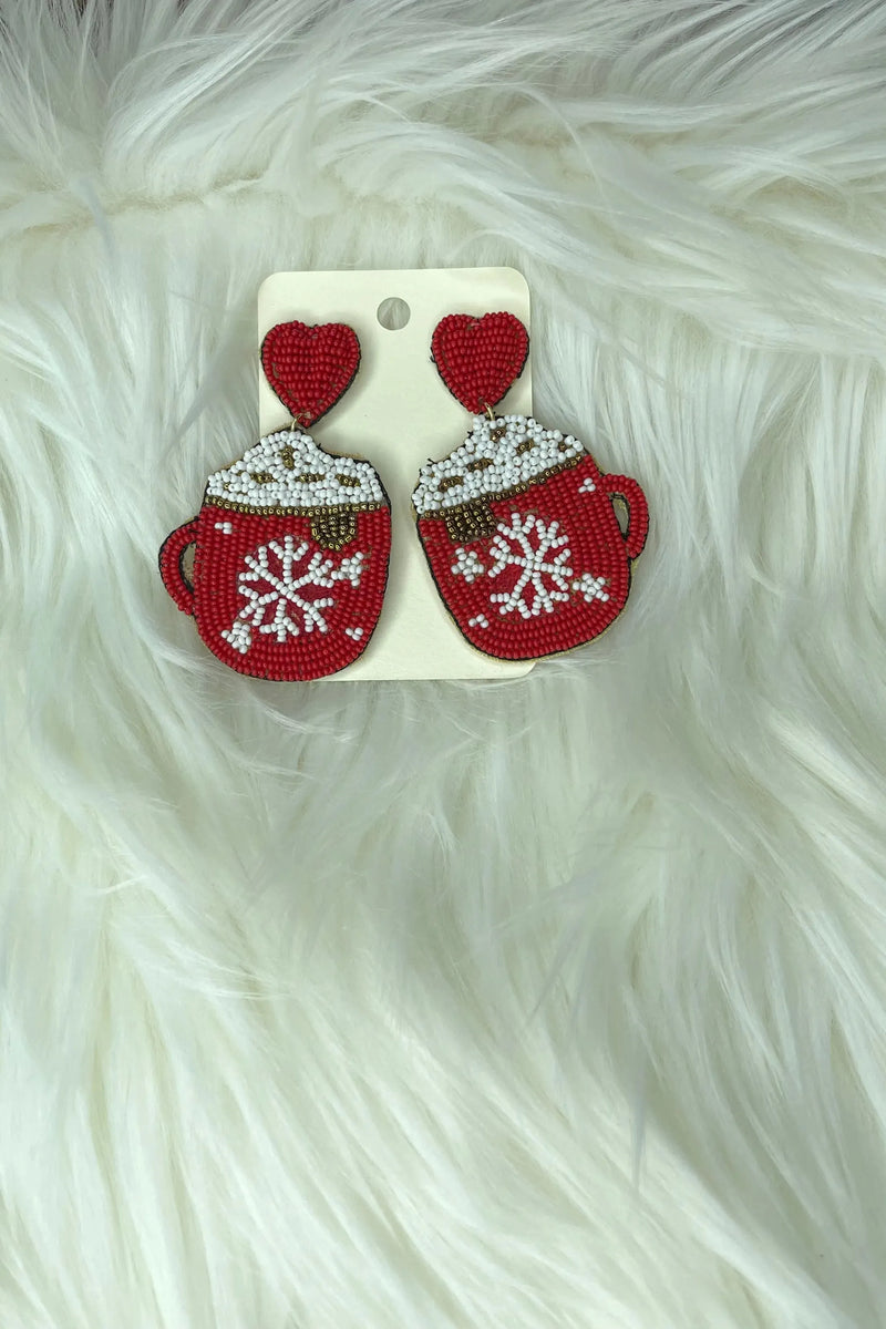 Beaded Hot Cocoa earrings