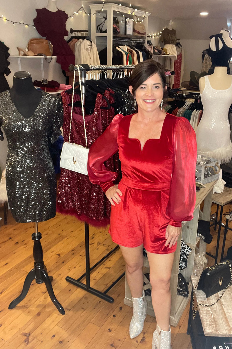 Beauty in Ruby Romper