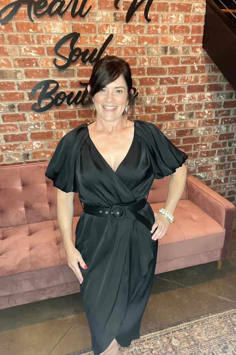 Chantelle Satin Wrap Dress