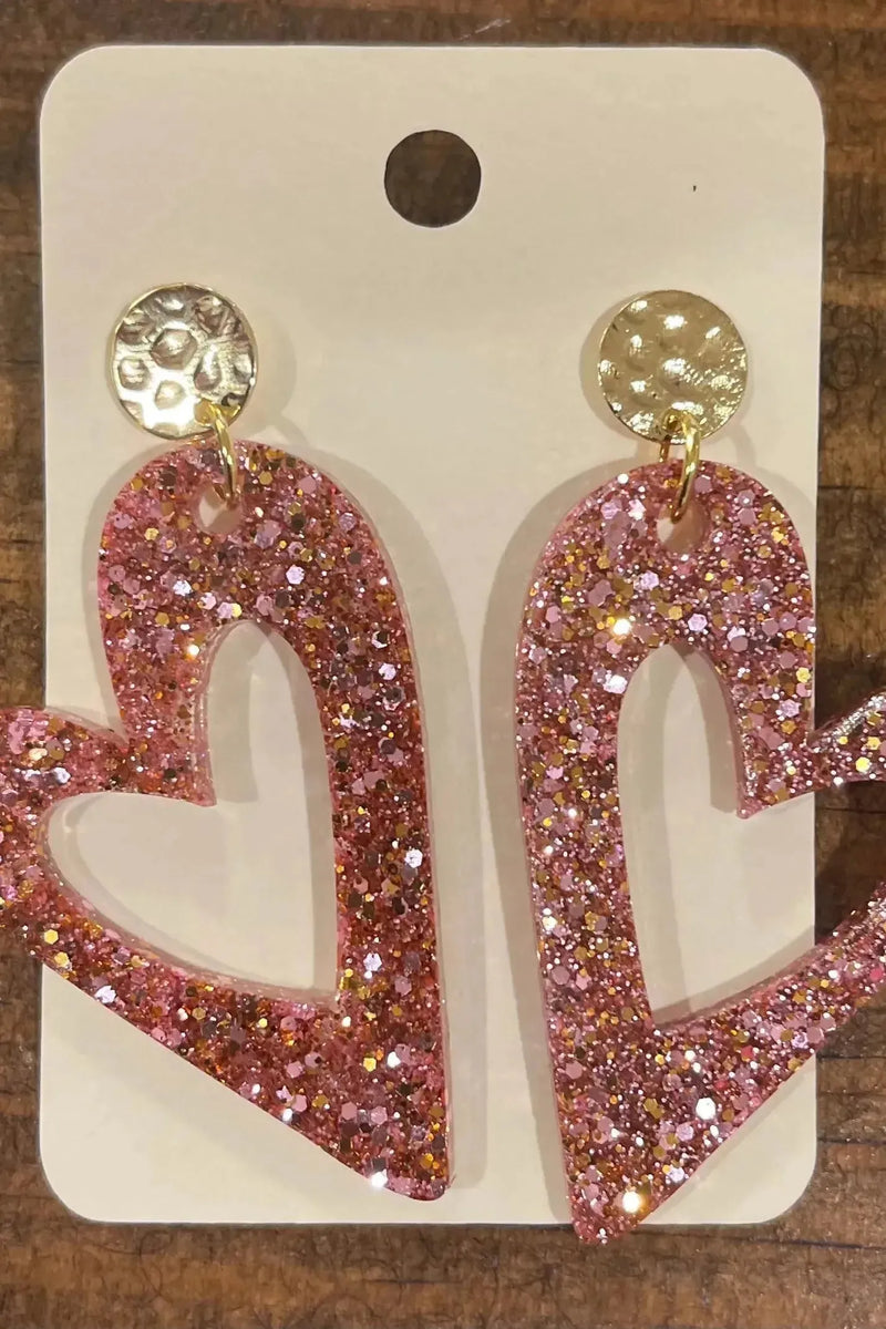 Heart bling earring collection