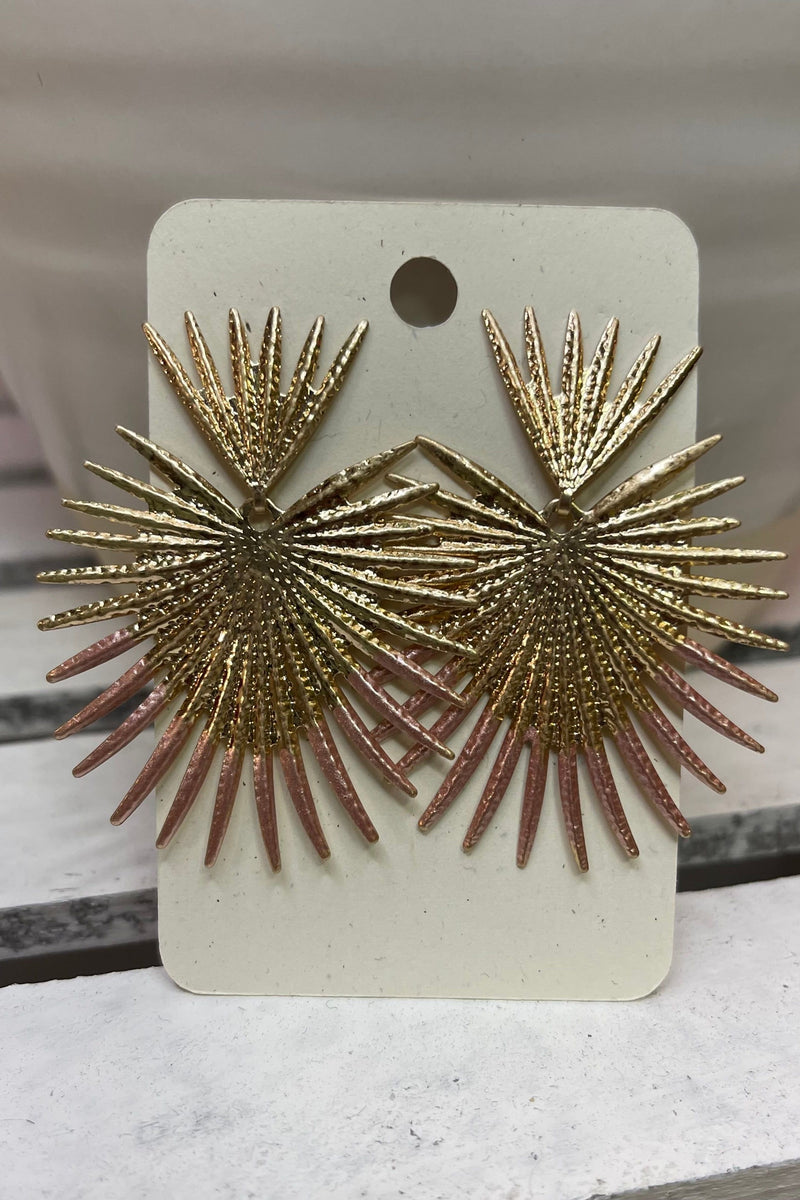 Gold pointed earrings