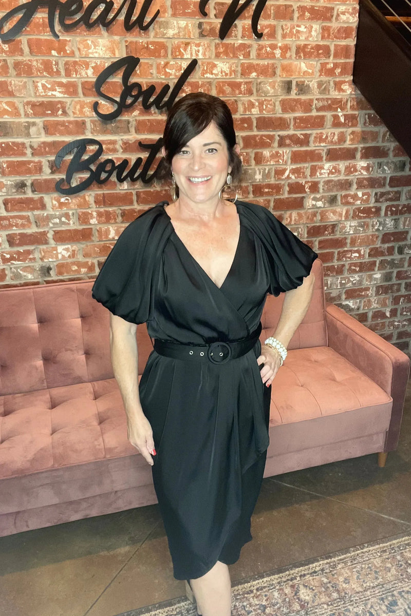 Chantelle Satin Wrap Dress