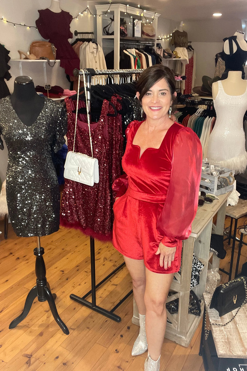Beauty in Ruby Romper