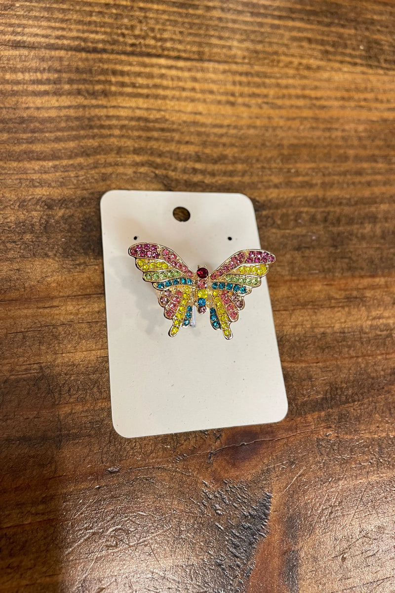 Rainbow Butterfly Ring