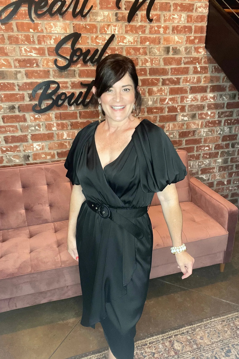 Chantelle Satin Wrap Dress