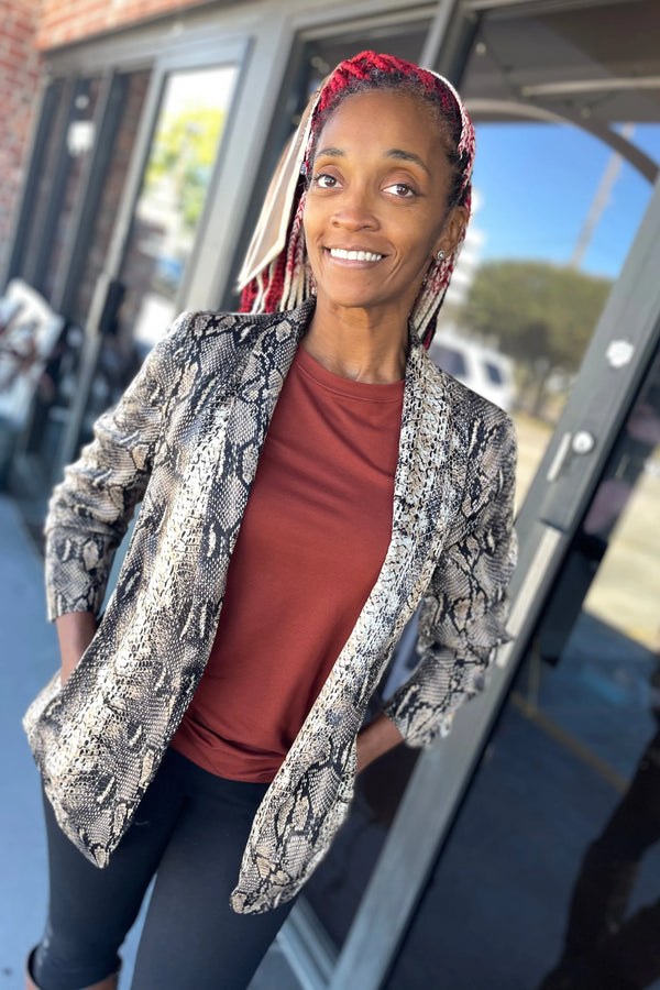 Sally Snake print blazer