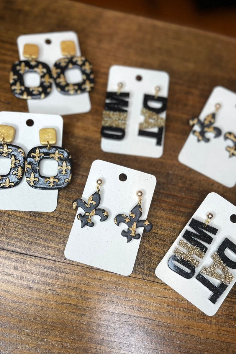 Saints Clay/Resin earring collection