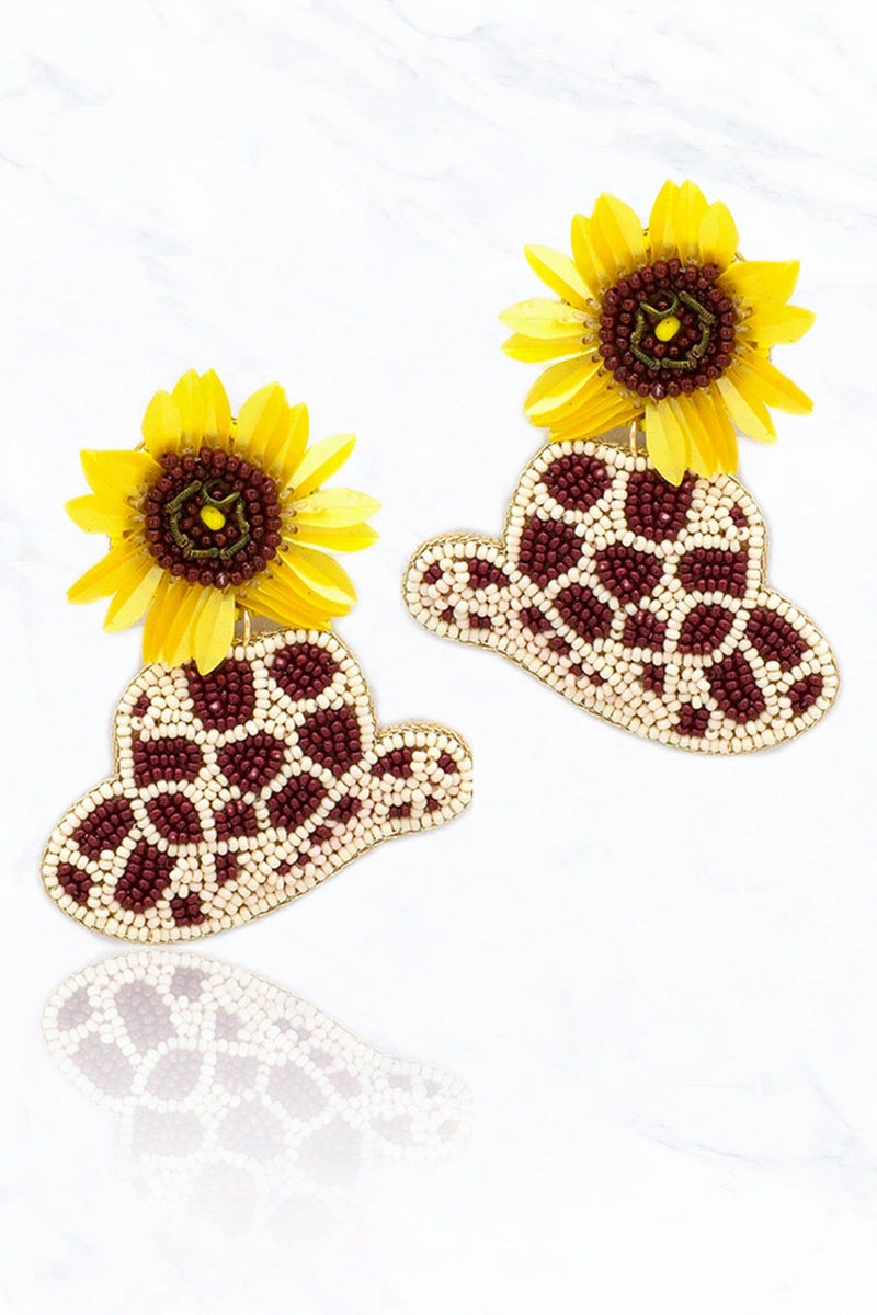 Sunflower Giraffe Earrings
